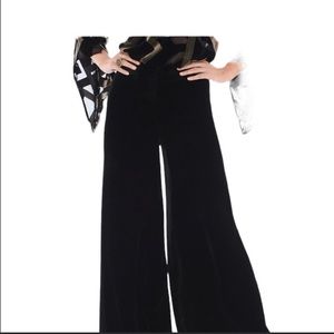 CHICO’S Black Label Velvet Wide Leg Flowy Dress Pants Size 2.5